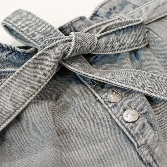 Under $20 Gem | 100% Cotton! American Eagle Paperbag Mom Denim Shorts - Picture 5 of 10